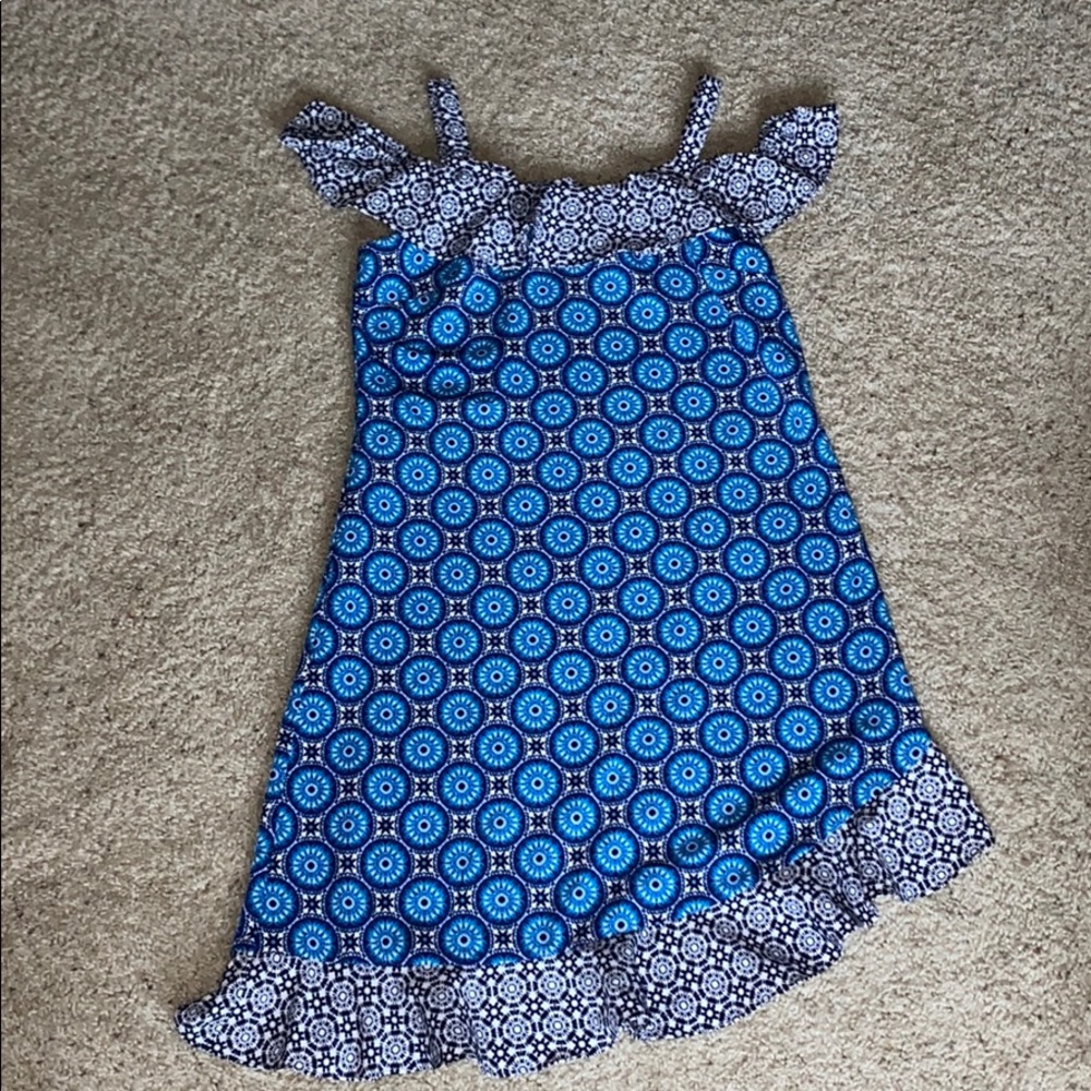 Painted blue dress